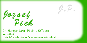 jozsef pich business card